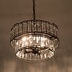 preview thumbnail 9 of 12, Aulia Modern Black Crystal 4-Light Drum Chandelier Lights for Dining Room - D15.5" x H10"