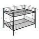 preview thumbnail 7 of 5, Black Full Over Full Metal Bunk Bed
