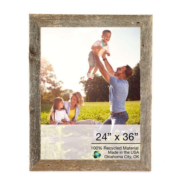 5X7 Natural Weathered Grey Picture Frame With Plexiglass Holder