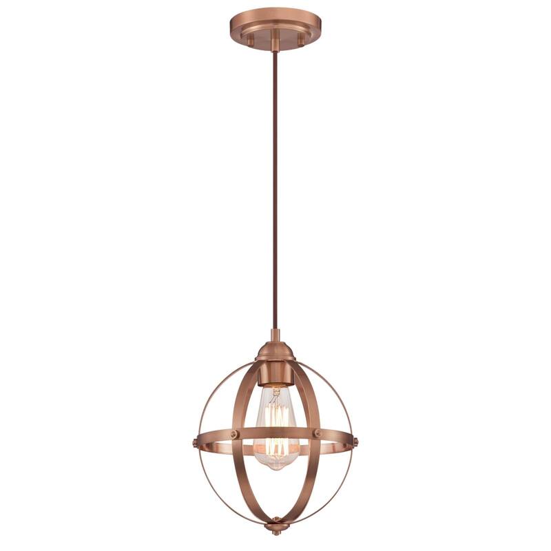 Westinghouse Lighting Stella Mira One-Light Indoor Mini Pendant - 1-Light - Washed Copper