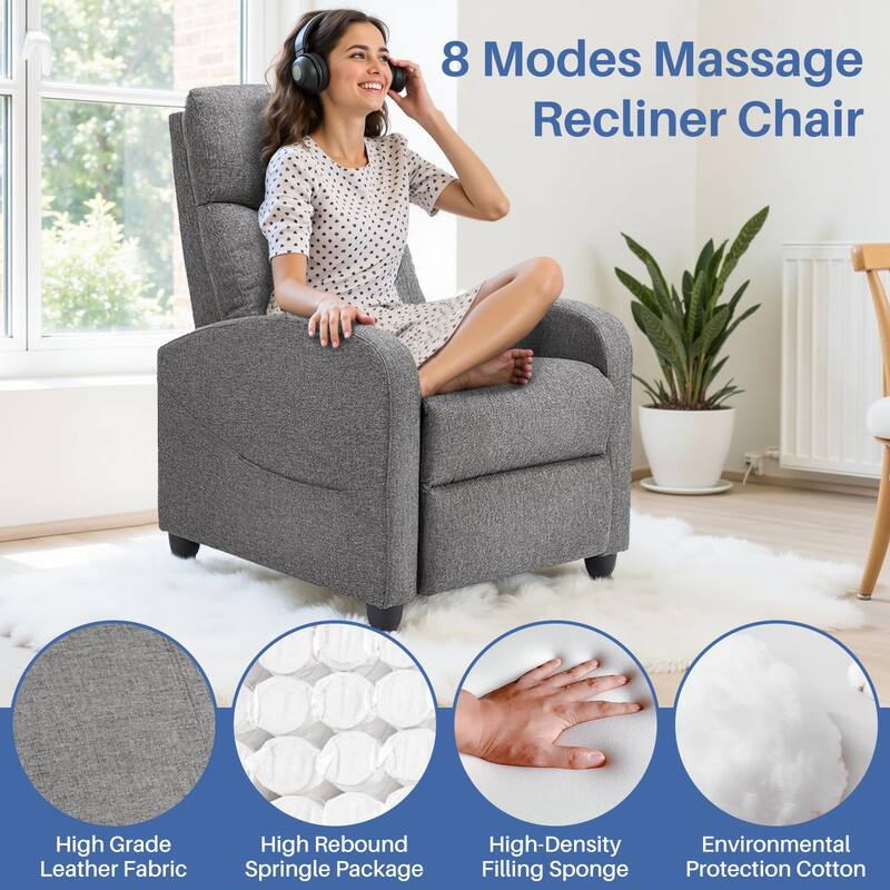 Recliner Massage Small Home Theater Seating Adjustable Recliner Chair for Living Room & Aldult