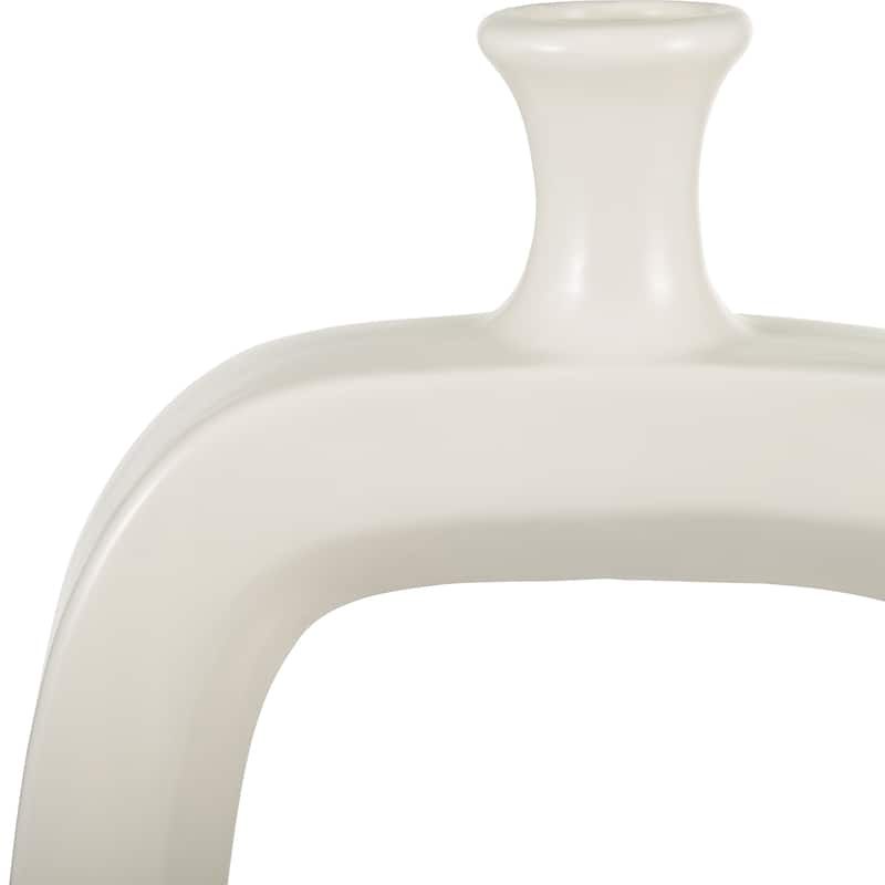 Sagebrook Home Modern Coastal Cut Out Ceramic Bud Vase