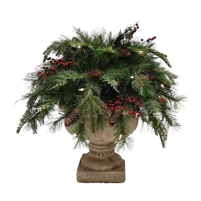 Plymouth Urn Filler with Dual Color Lights - Battery Operated - 30"