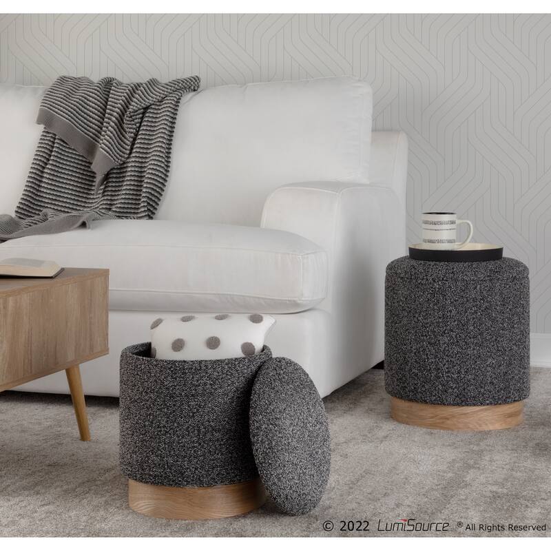 Carson Carrington Corday Terry Cloth Nesting Ottoman Set