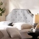 preview thumbnail 18 of 35, Silas Contemporary Fabric Full/Queen Headboard by Christopher Knight Home Light Gray