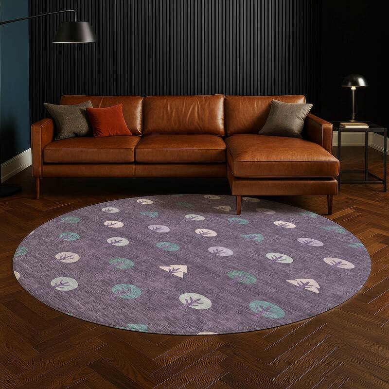 Machine Washable Indoor/ Outdoor Modern Mulvane Chantille Rug