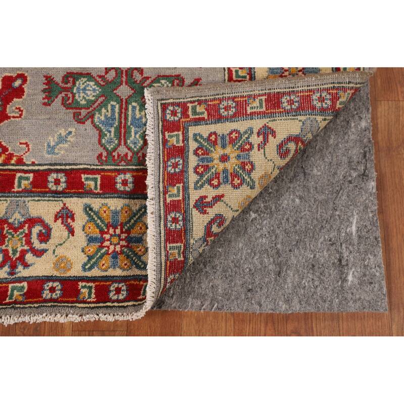 Kazak Oriental Area Rug Hand-Knotted Living Room Wool Carpet - 4'11" x 6'8"