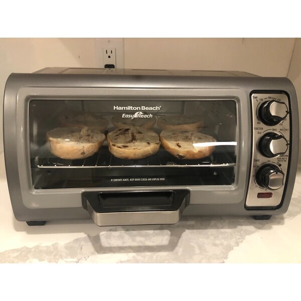 hamilton beach 31123d easy reach toaster oven silver