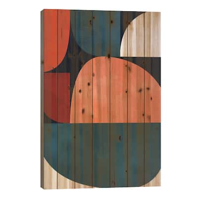 Mid Century Modern X Print On Wood by Ana Rut Bré - Multi-Color
