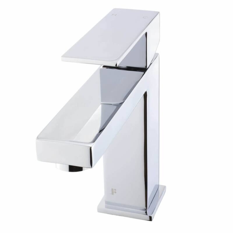Fine Fixtures Modern Single Hole Bathroom Sink Faucet with Pop-up Drain and Strainer Basket