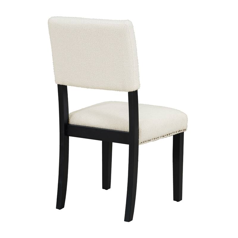 5-Piece Round Dining Table Set with 4 Upholstered Dining Chairs