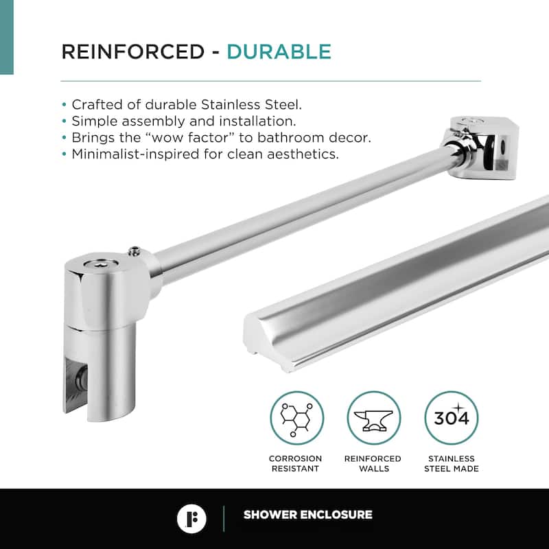 Fine Fixtures Shower Enclosure Neo Angle Frameless Tempered Glass