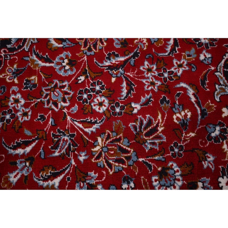 Traditional Red Kashan Turkish Rug Machine Made Bedroom Carpet - 10'0" x 13'0"