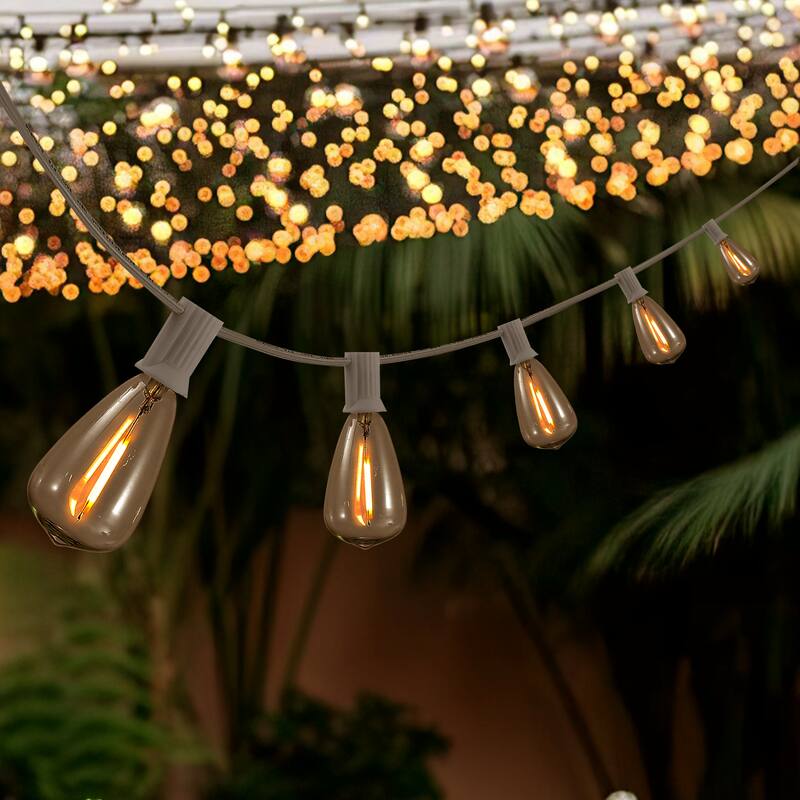 JONATHAN Y 10 ft C7 String Lights - 10-Light, Indoor/Outdoor - 10-Light