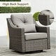 preview thumbnail 56 of 105, Murphy Outdoor Wicker Patio Outdoor Sofa Swivel Chair Coffee Table