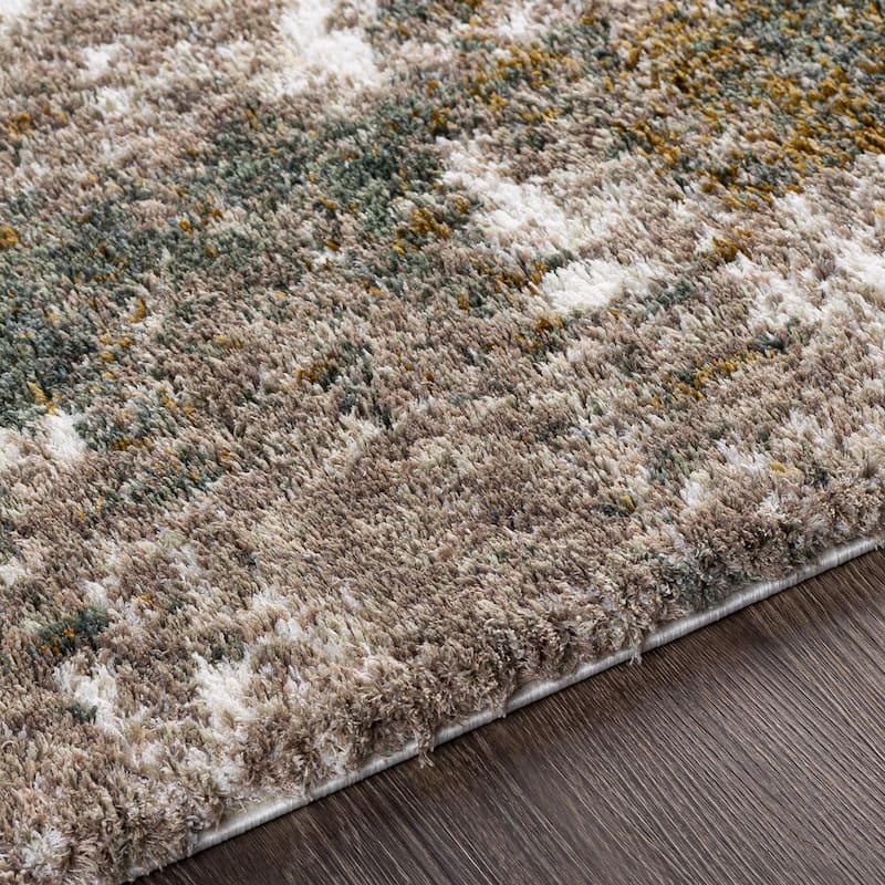 Livabliss Bohemian & Eclectic Celestial Shag Abstract Area Rug