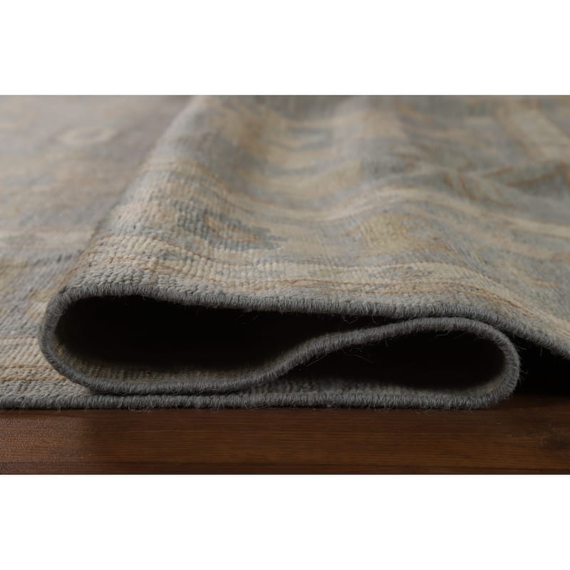Hand Knotted Oriental 100% Wool Carpet Transitional All-Over Greys & Charcoal Oushak Area Rug - 11' 11'' X 9' 4''