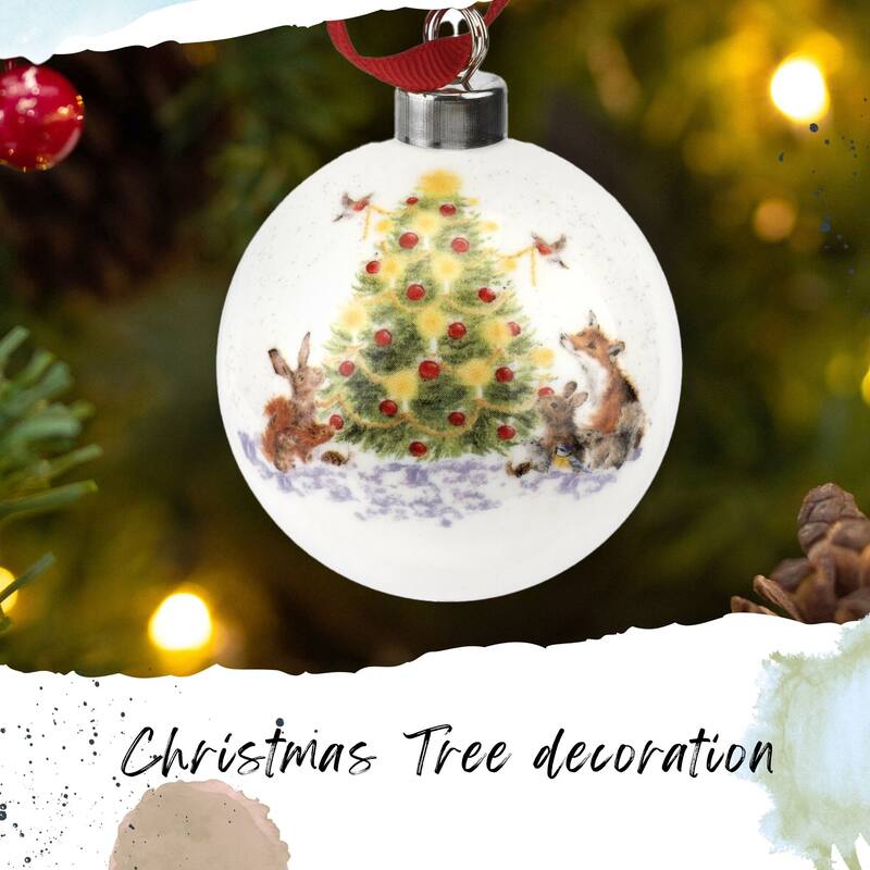 Royal Worcester Wrendale Designs Christmas Bauble