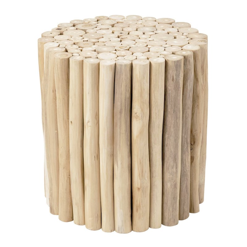 Reclaimed Solid Teak Wood Branch Bundle Table by East at Main