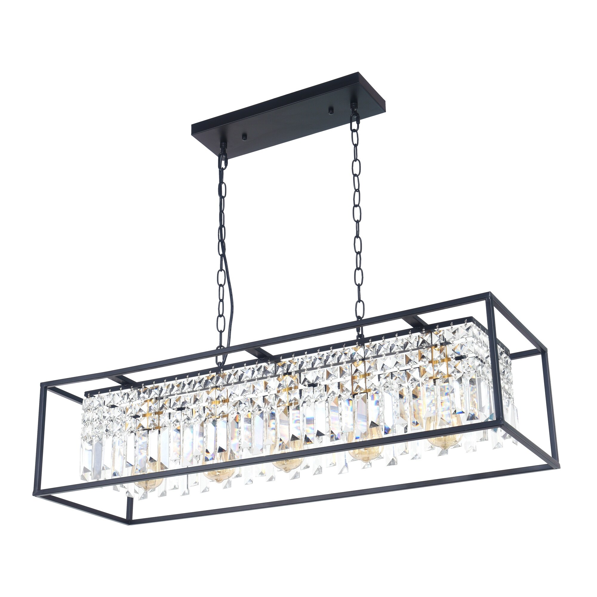 Shop Black Kitchen Island Lighting Linear Dining Room Chandelier