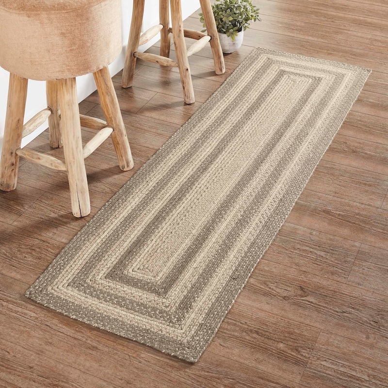 Cobblestone Jute Rug/Runner Rect w/ Pad 22x72 - 2' x 6' Runner - 2' x 6' Runner - Tan