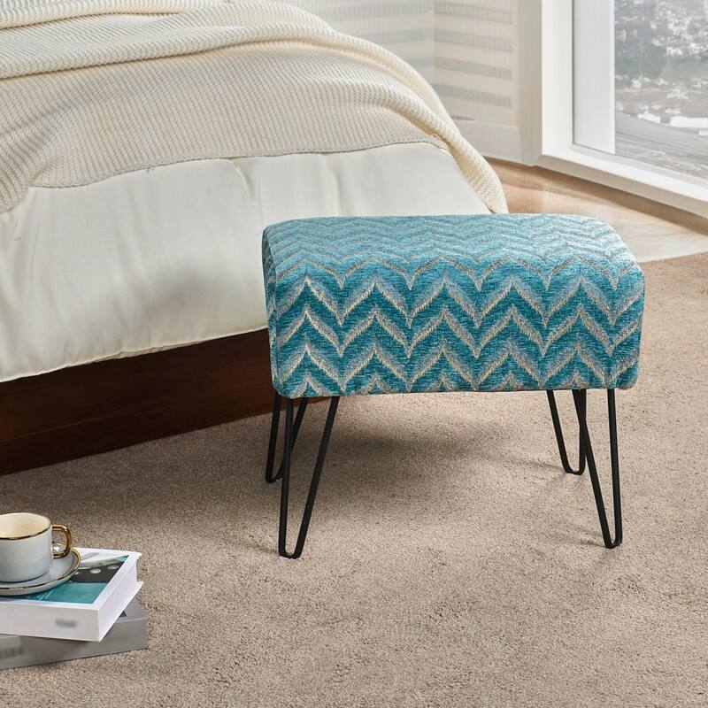 Jacquard Chenille Ottoman