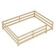 preview thumbnail 24 of 34, Sturdy Structure Wood Floor Bed with Guardrail and Fence for Kids, Montessori Bed Full Size