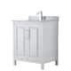Option White / White Carrara Marble Top / Polished Chrome