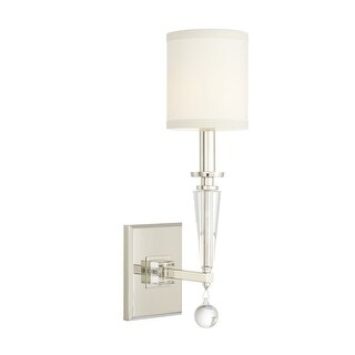 Paxton 1 Light Nickel Sconce - 4.5'' W x 17'' H x 8'' D