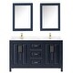 preview thumbnail 42 of 71, Daria 60 Inch Double Vanity, Cultured Marble Top, Medicine Cabinets