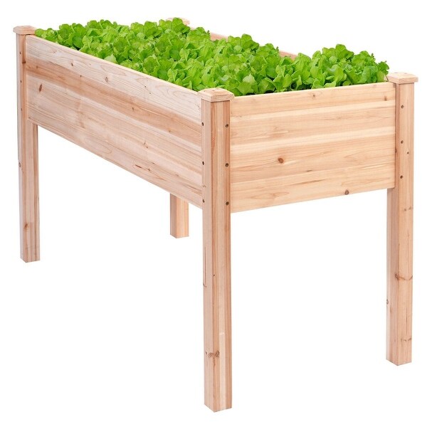 Shop Solid Wood Cedar 30-inch High Raised Garden Bed 