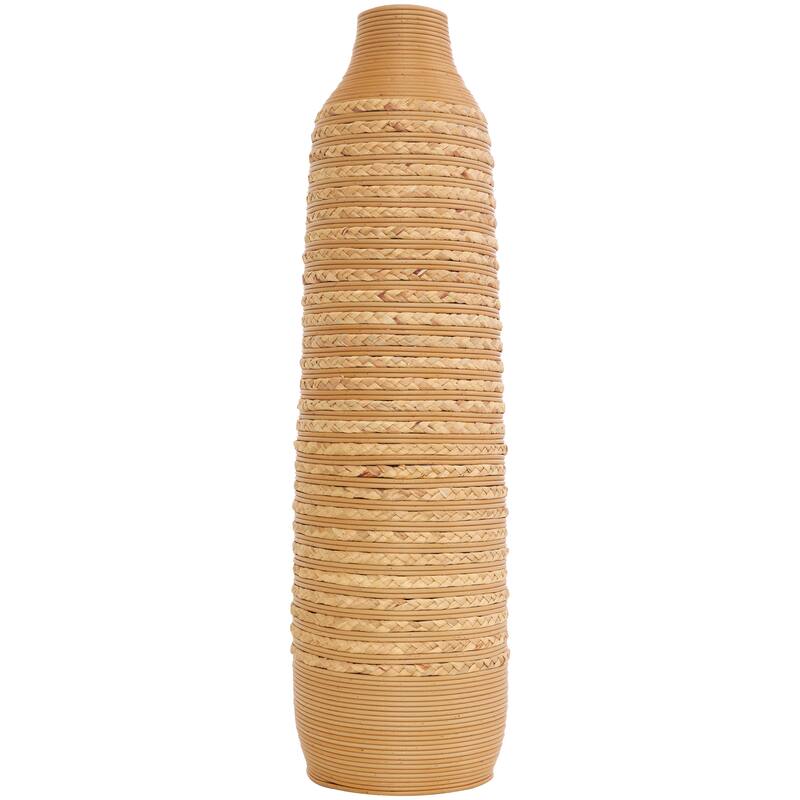 Artisan Crafted Light Brown Seagrass Vase