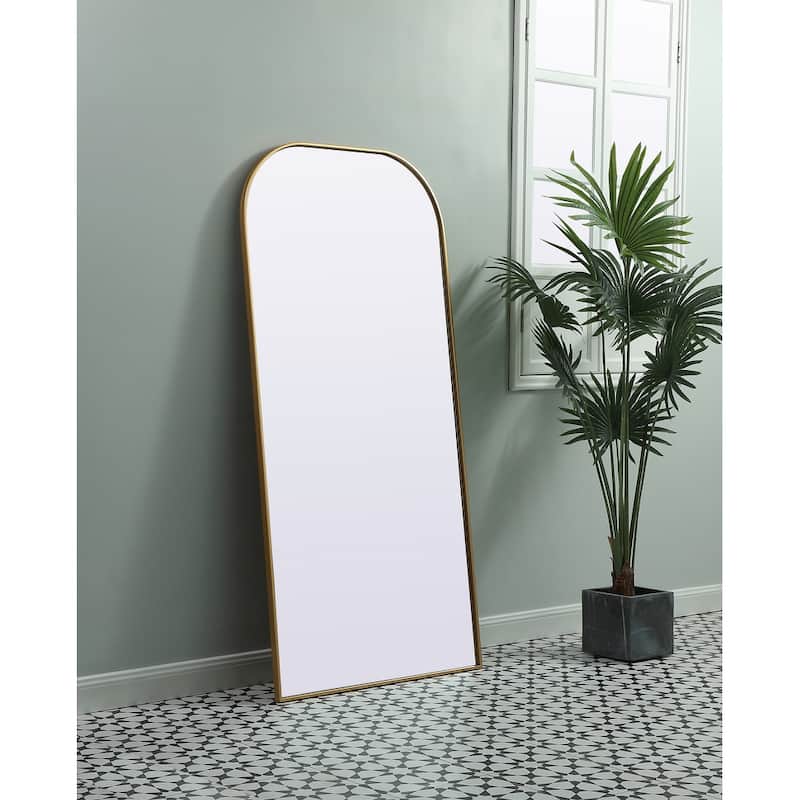 Indigo Home Metal Frame Arch Full Length Mirror 32x66 Inch