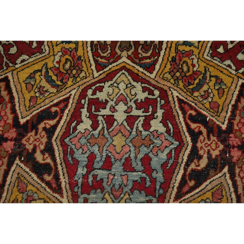 Kerman Ravar Antique Persian Rug Handmade Wool Carpet - 4'6" x 7'2"