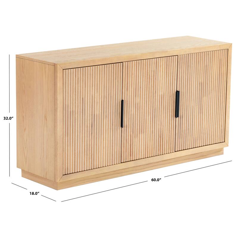 SAFAVIEH Couture Shelbie 3-Door Reeded Sideboard - 60"W x 18"D x 32"H