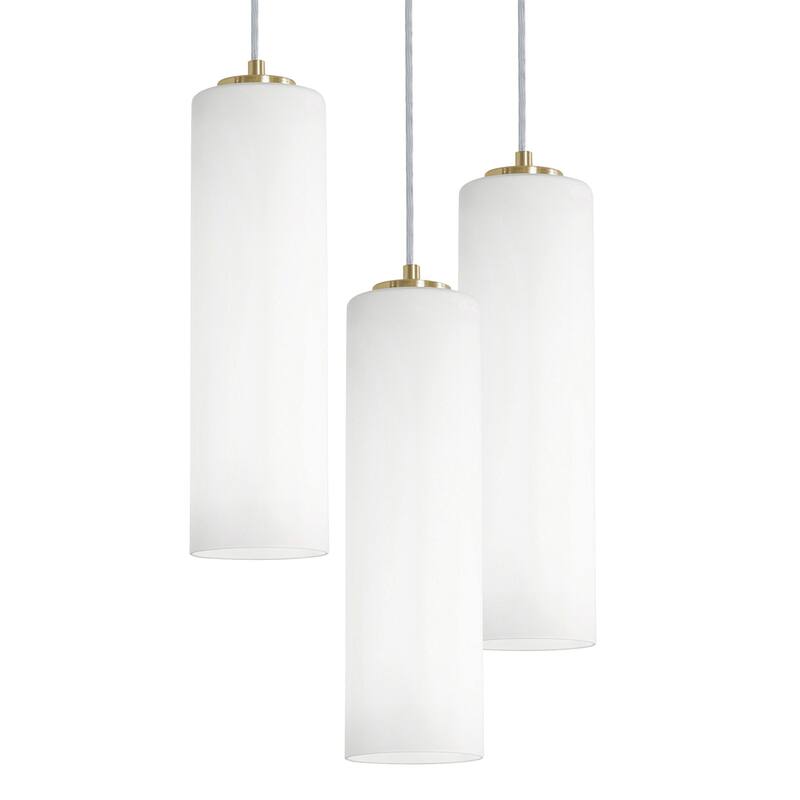 AFX LEOP0412MBRND3 Leo 3 Light 18" Wide Multi Light Pendant - Light Antique Brass
