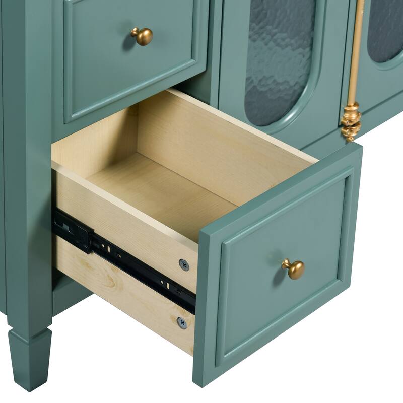 Roomfitters 36 Inch Bathroom Vanity with Sink, Solid Wood Frame Storage Cabinet with 2 Doors and 3 Drawers