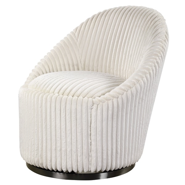 slide 2 of 7, Uttermost Crue Ivory Swivel Chair