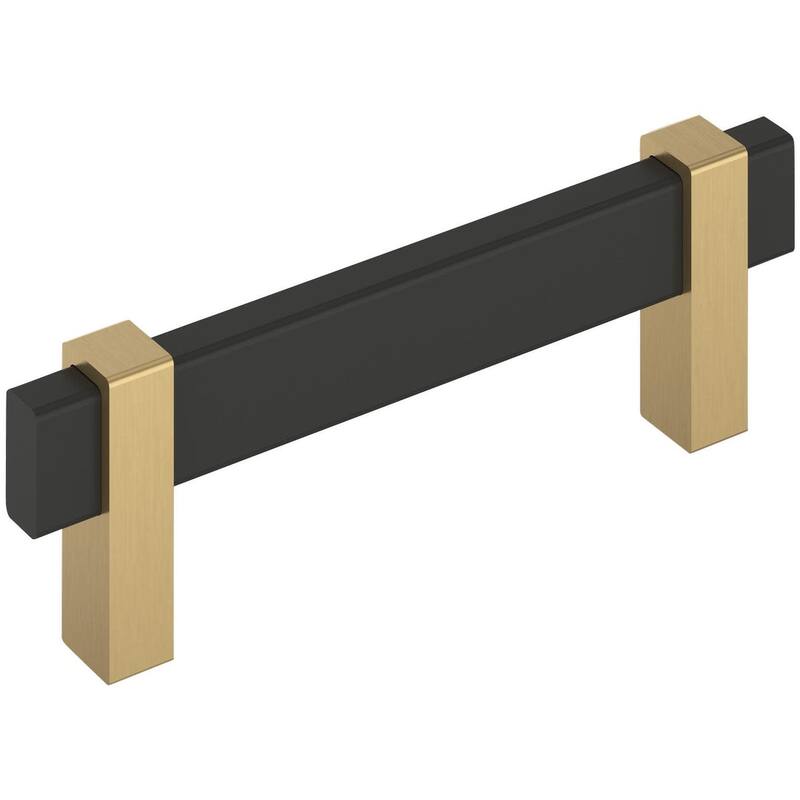 Amerock BP36723 Mulino 3-3/4" Center to Center Bar Cabinet Pull - Matte Black / Champagne Bronze
