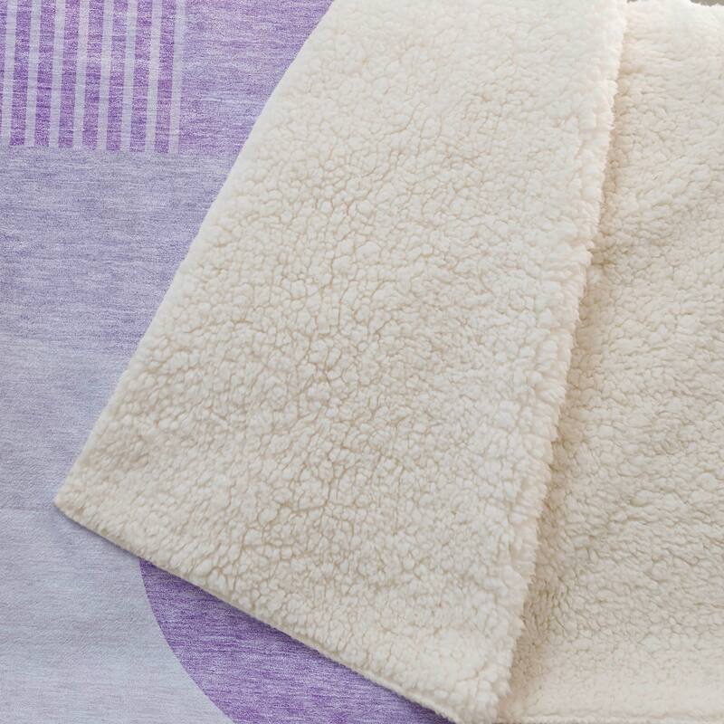 Premium Machine Washable Floral Sherpa Throw Blanket