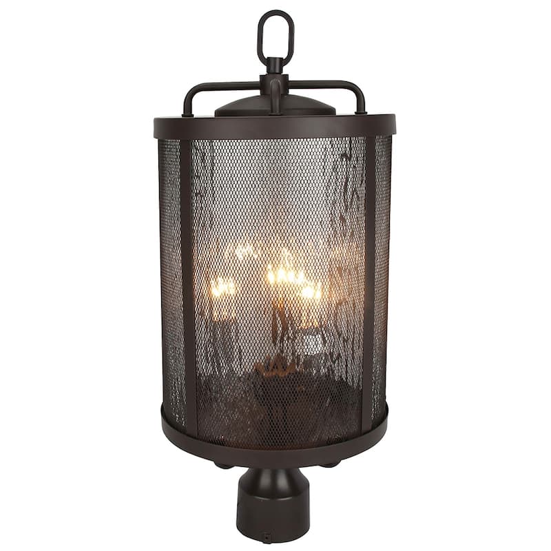 Jiven 3 Light Outdoor Post Lighting in Bronze finish