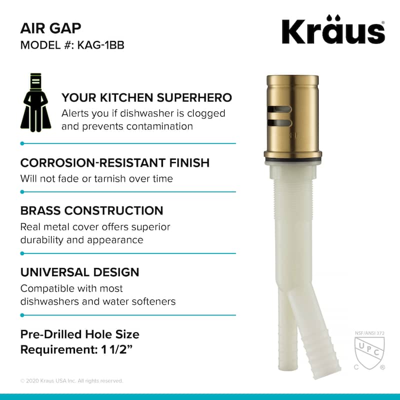 KRAUS Dishwasher Air Gap