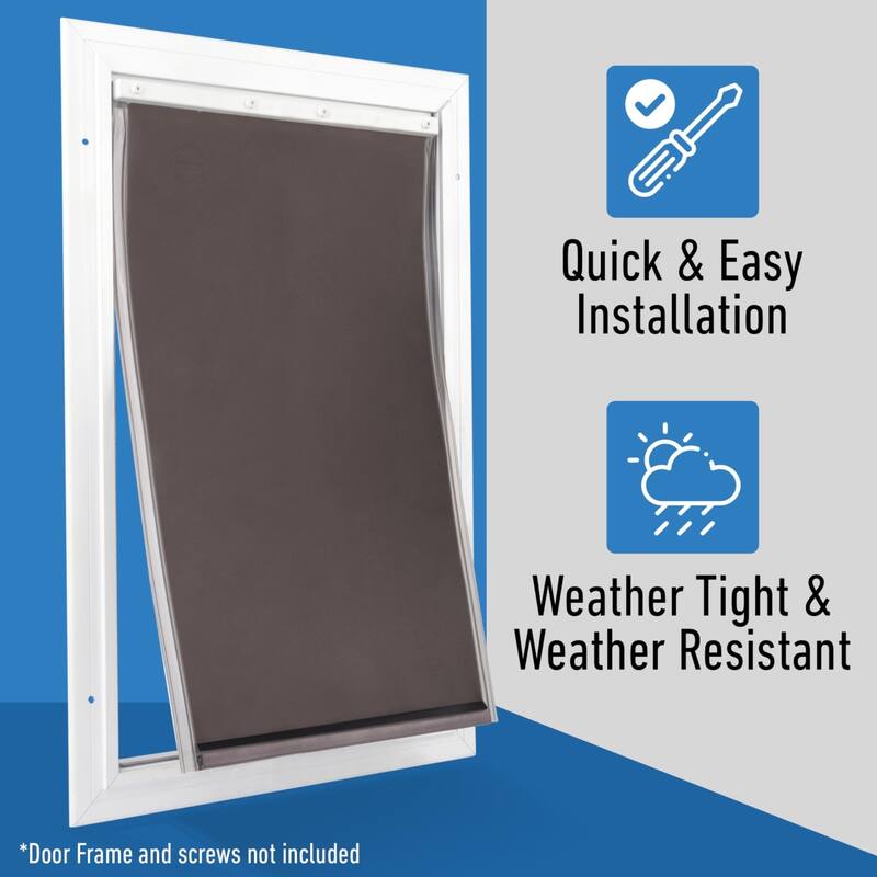 Medium Replacement Dog Door Flap Compatible with PetSafe Freedom Doggie Doors PAC11-11038 - Measures 8 1/4" x 12 1/4" - Black