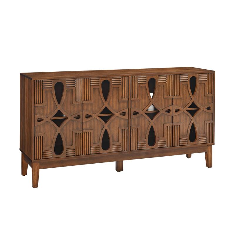 Mid Century Modern 60-inch 4-Shelf Dining Sideboard/Buffet