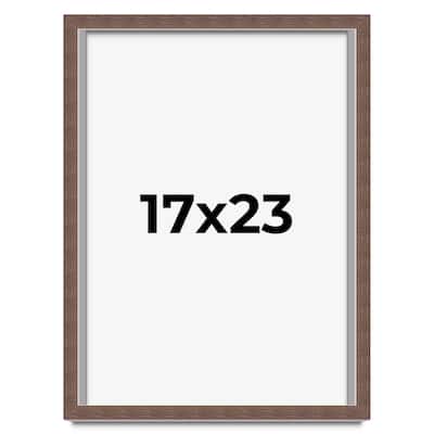 17x23 Shadow Box Frame Brown | 1.125 inches Deep Real Wood Rustic