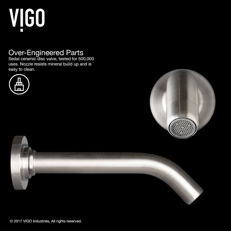 VIGO Olus 5" H Single Handle Wall Mount Bathroom Faucet