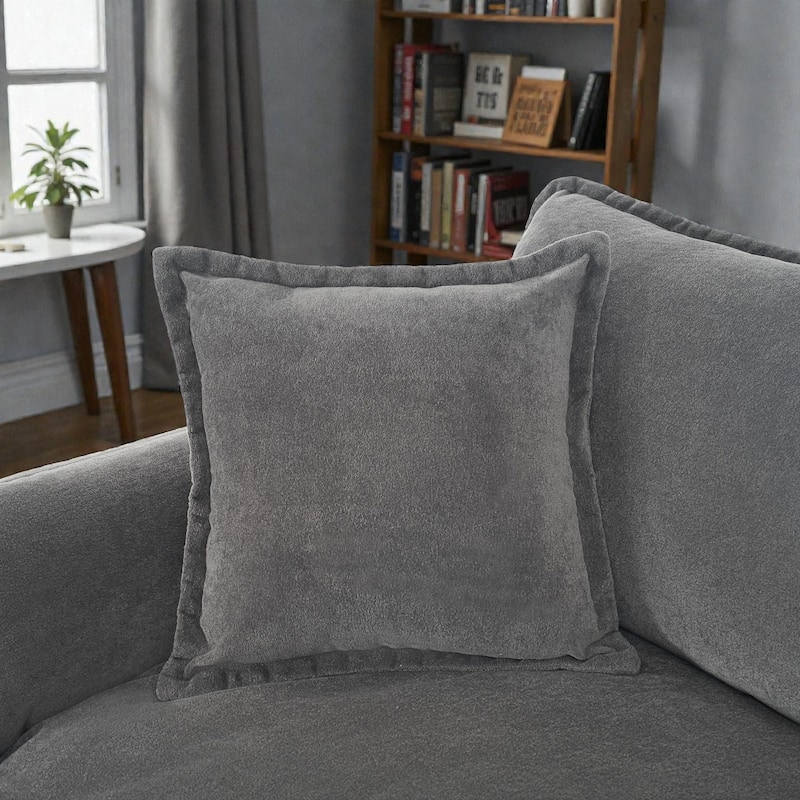 Oversized Deep Seat Sectional Sofa, Modern Chenille Cloud Couch, 3 Seater Modular Sofa with Pillows