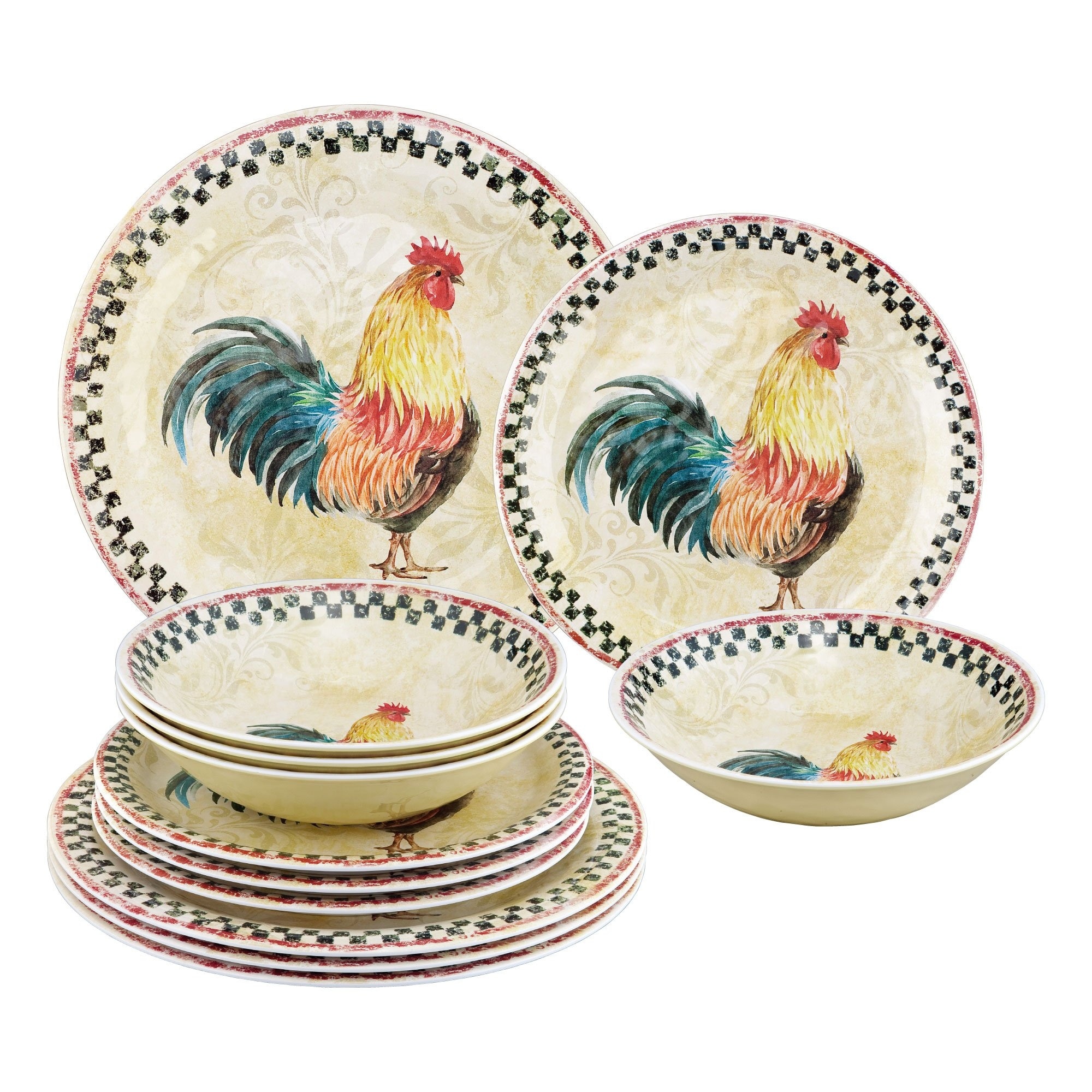 Rooster dinnerware sets clearance store