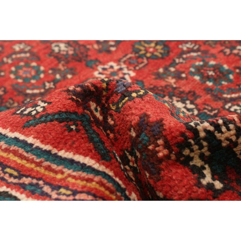ECARPETGALLERY Hand-knotted Andelz Red Wool Rug - 3'5 x 9'7