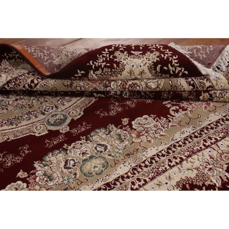 Victorian Style Kashan Turkish Rug Dining Room Machine-Made Carpet - 6'7" x 9'10"